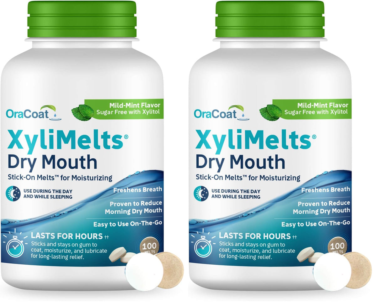Oracoat XyliMelts for Dry Mouth Night Time or Day - Moisturizing Dry Mouth Adhering