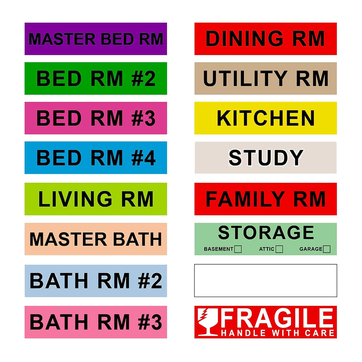 Printholic Moving Labels - 16-colors