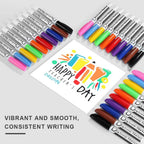 Volcanics Dry Erase Markers, Fine Tip, Low Odor, 10 Colors, – 125 Pack (OP020125PK)