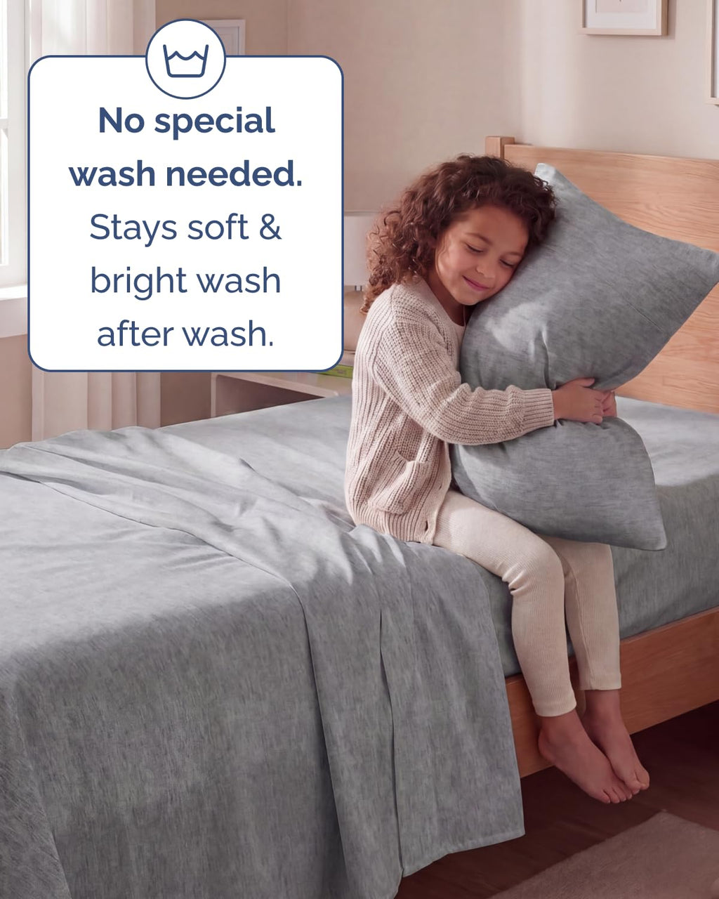 CGK Unlimited 4 Piece Sheet - 40 - Heathered Grey / Twin view 5