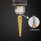 NEIKO 10622A Step Drill Bit, 9 Steps 1/2" to 1" Straight High Speed Steel, Titanium (additional view 5)