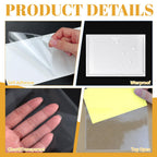 WYOMER Clear Self-Adhesive Business Card Pockets and Top Open Library Card Pockets - 300 / 2.3" x 3.7" view 2