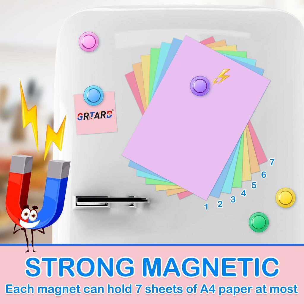 Grtard Magnets for Whiteboard, Round Fridge Magnets