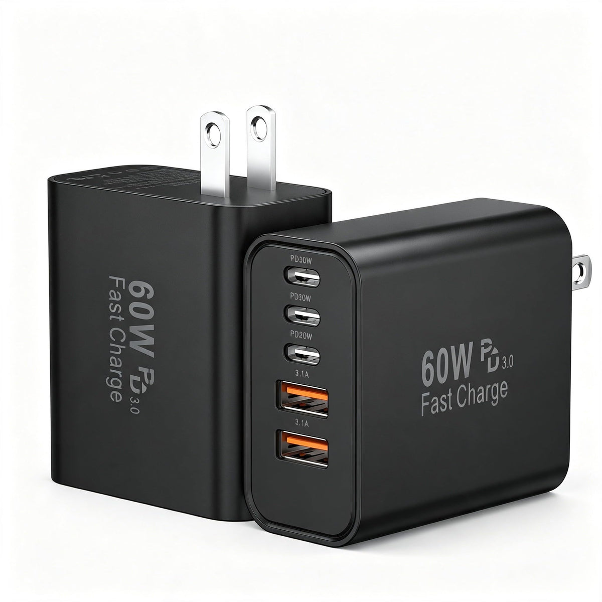 USB C Fast Charger Blocks, 60W iPhone USB Type C Wall Charging Power Blocks