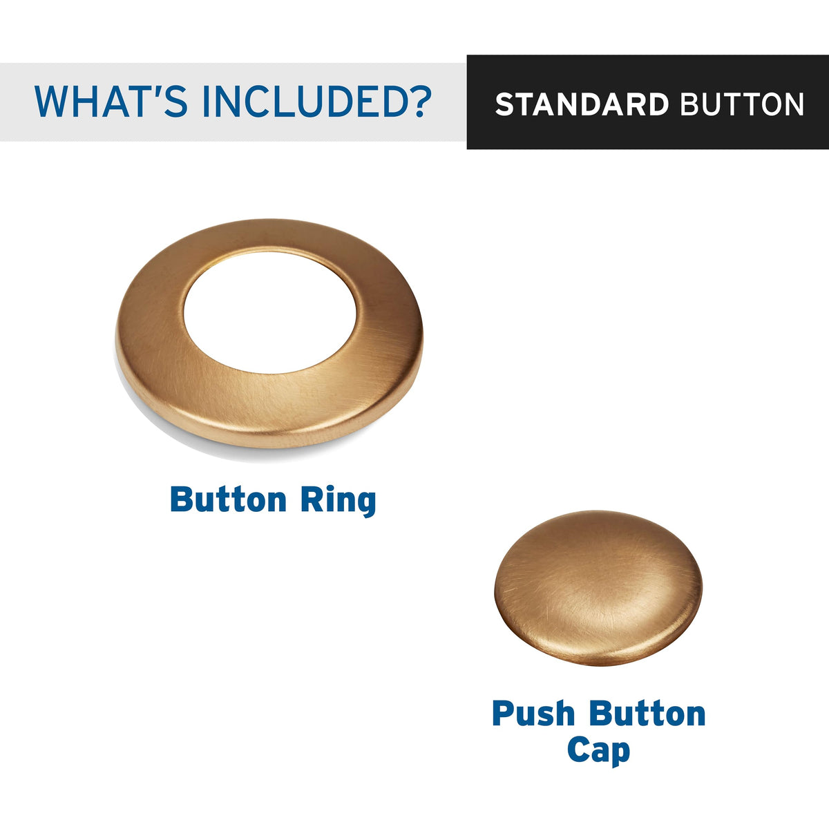 InSinkErator Air Switch SinkTop Decorative Button - Brushed Bronze view 1
