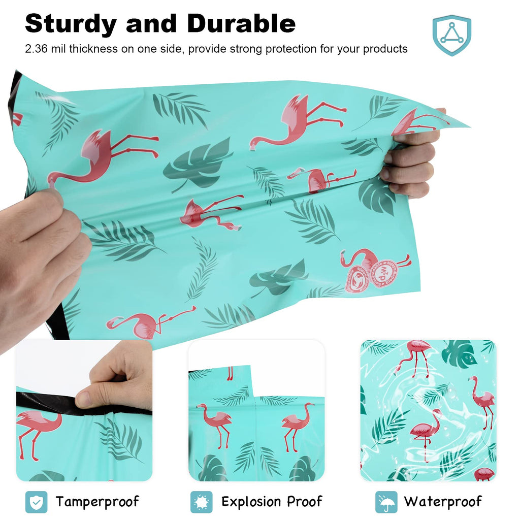 JinRuiKJ Poly Mailers - Flamingos / 10x13'' - 25 Pack view 2