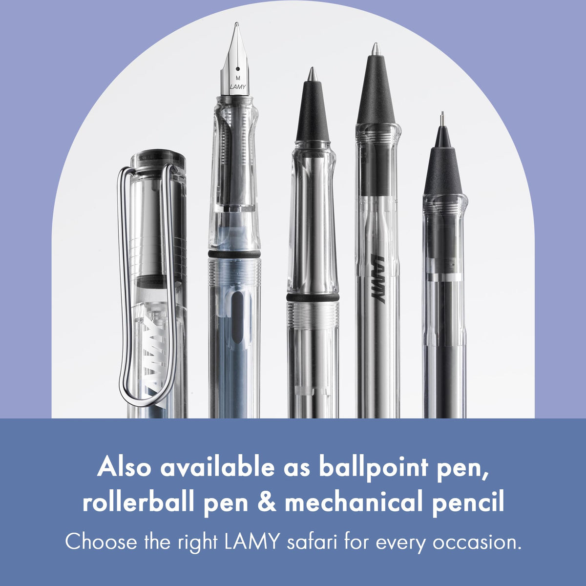 Lamy Fountain Pen with ergonomic grip & polished steel nib - vista / Medium Nib view 5