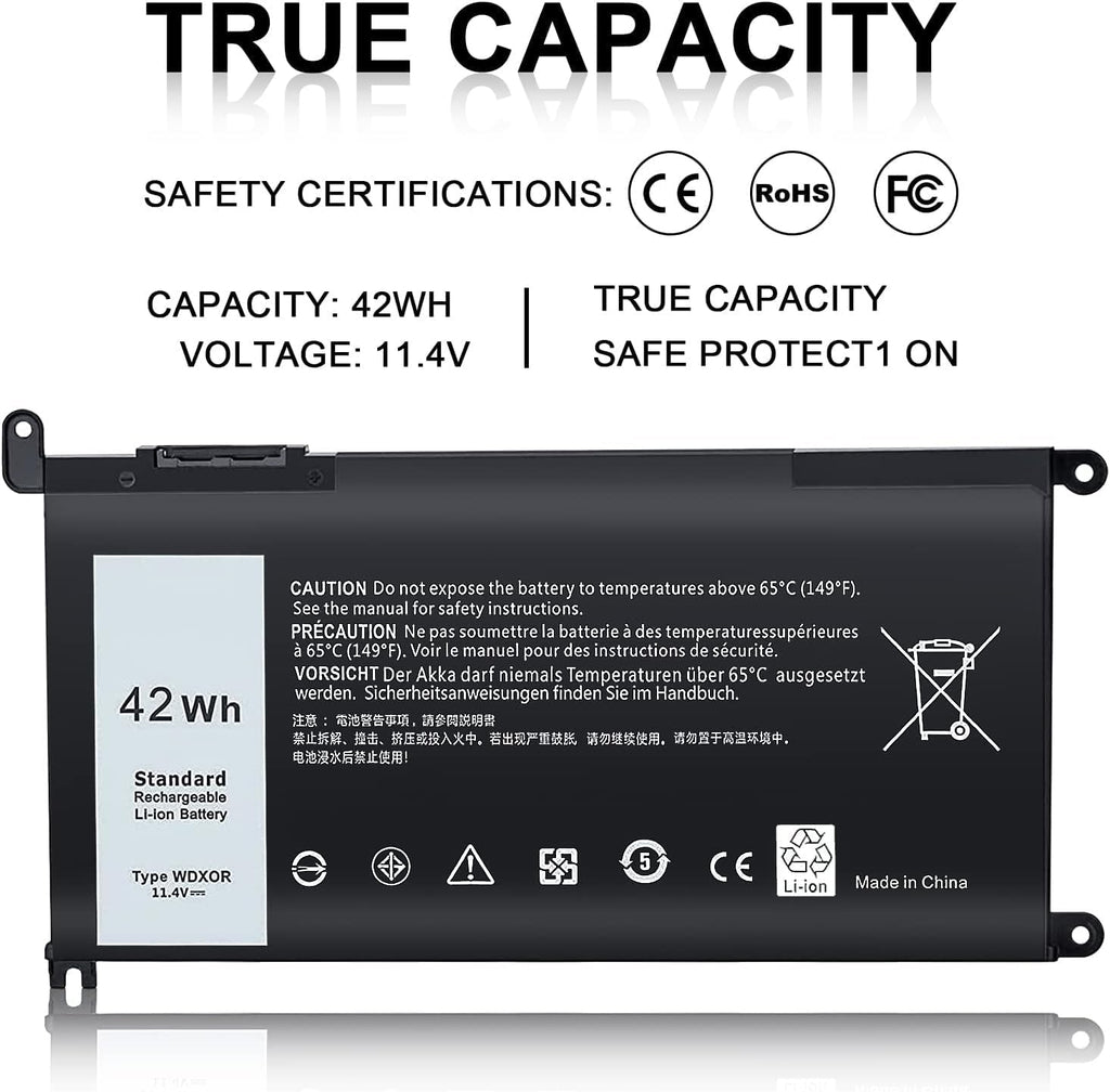 TSKYBEAR WDX0R Laptop Battery Compatible with Dell Inspiron 15 5000 5567 5570 5565 5568 (additional view 4)