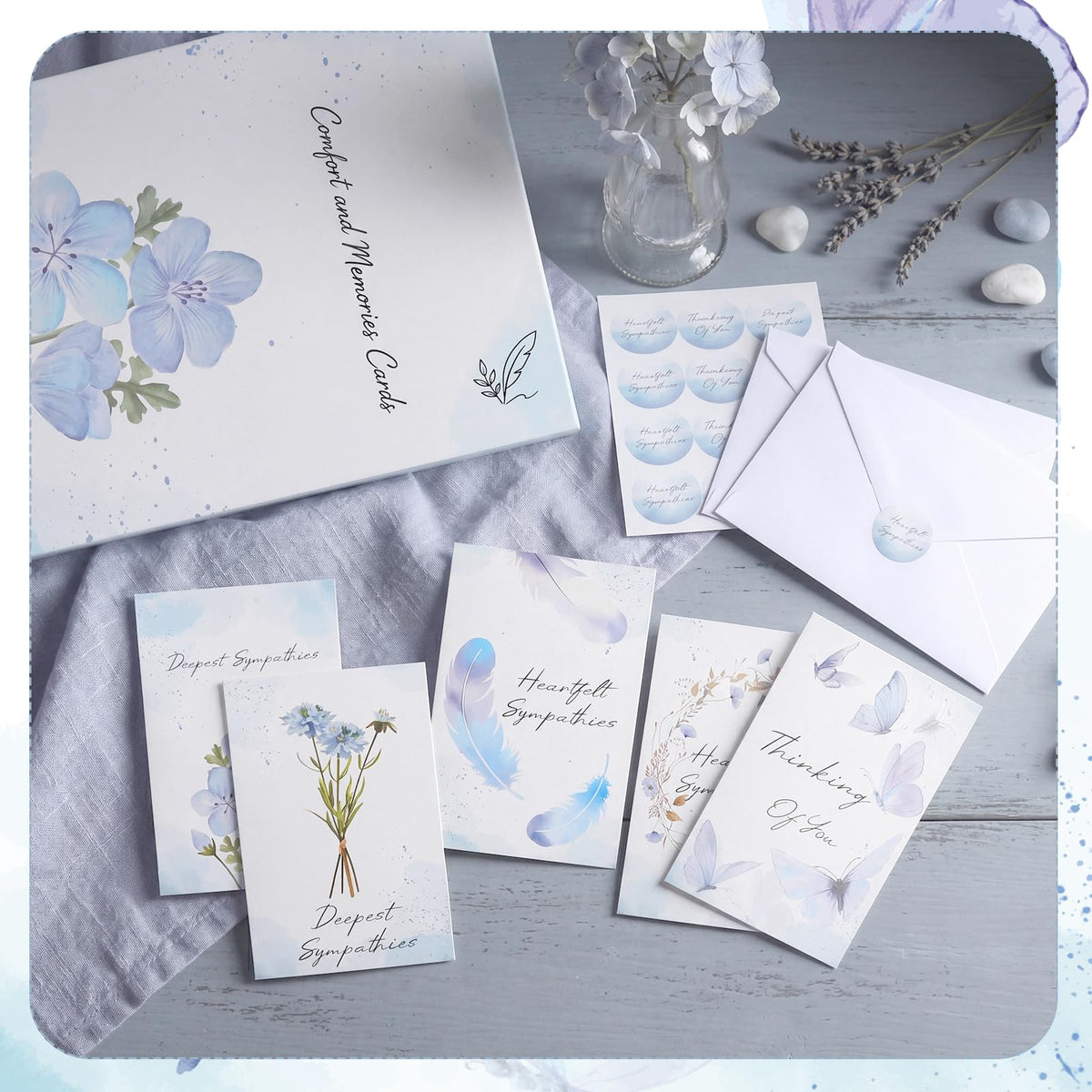 Sympathy Cards, 24 Pack Condolence Cards, 6x4in Thinking of You Card (additional view 7)