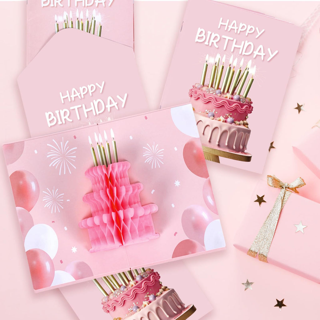 Marhpveua 6 Slots 3D Honeycomb Birthday Money Card Holder - Pastel view 2