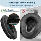 Aurivor Replacement Ear Pads for Bose QuietComfort QC35 QC25 QC15 QC2 Headphones - Black view 1