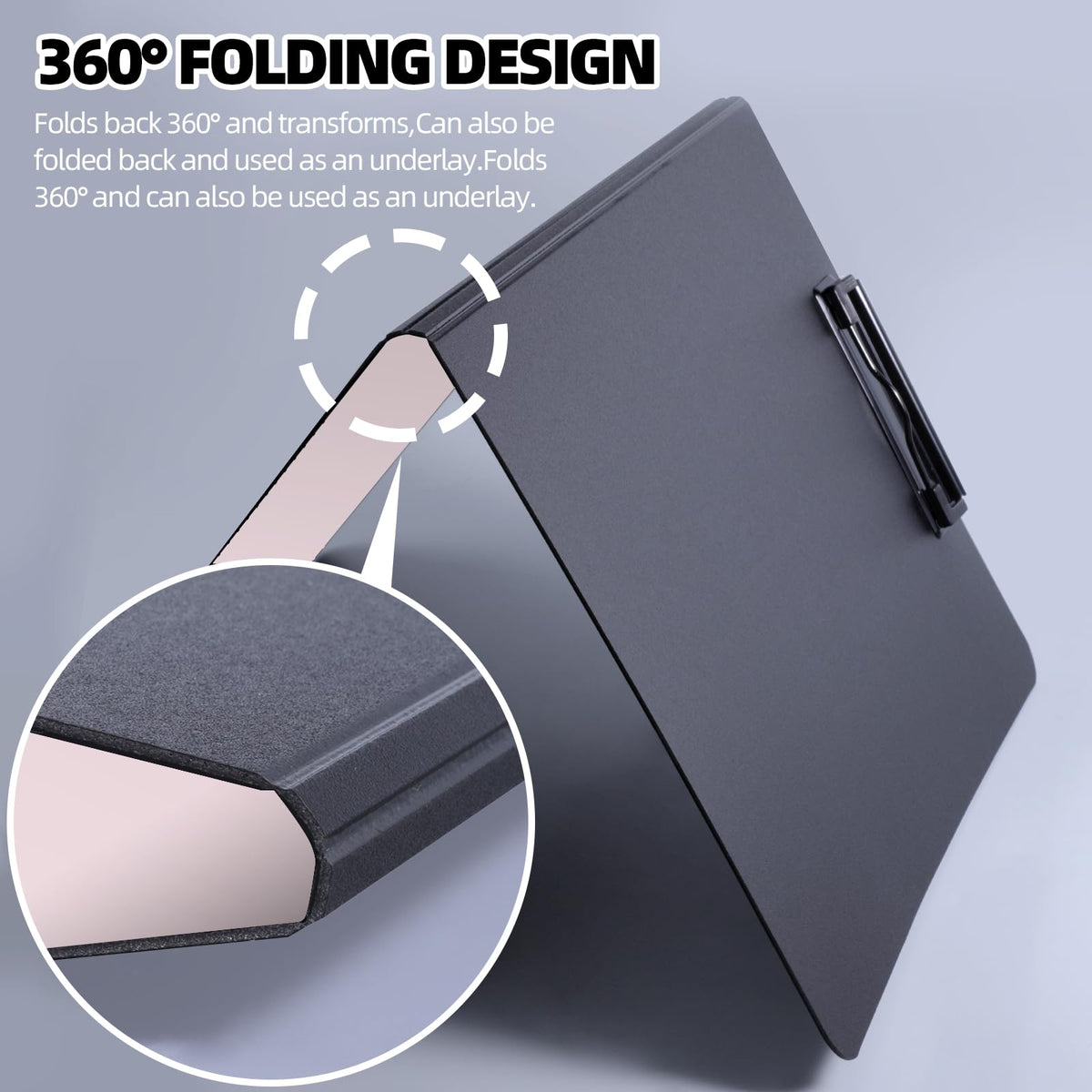 FRETONBA Clipboard Folder, 2 Pcs A4 Foldable