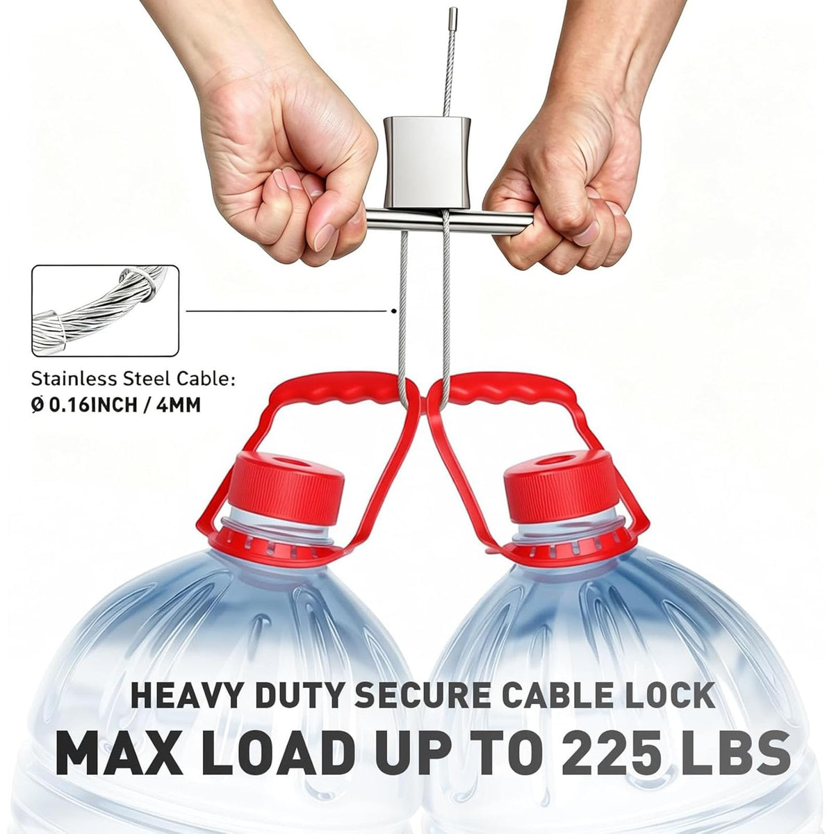 Kabinge Adjustable Cable Padlock with 3 Keys - view 11