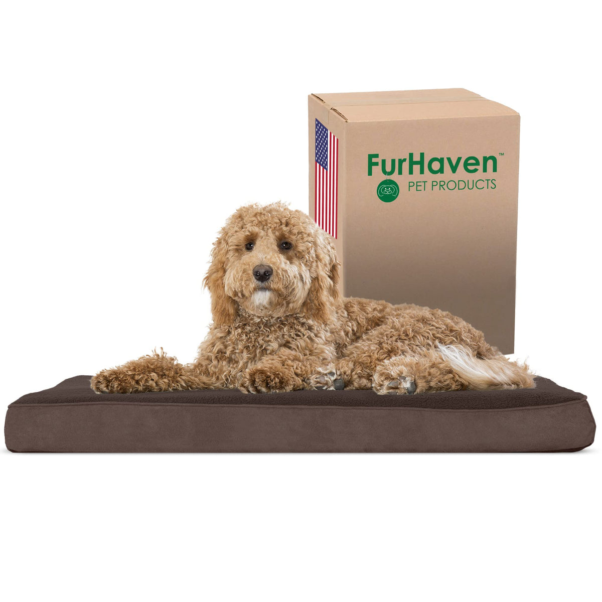 Furhaven Orthopedic Dog Bed - Espresso / Large