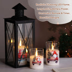 Eywamage Glass Flameless Candles with Remote - Red Truck view 3