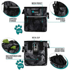 PetAmi Hands Free Dog Treat Pouch for Training and Walking - Camo Black view 2