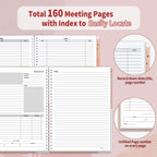 SUNEE Half Meeting Half Note - Professional Notebook for Work