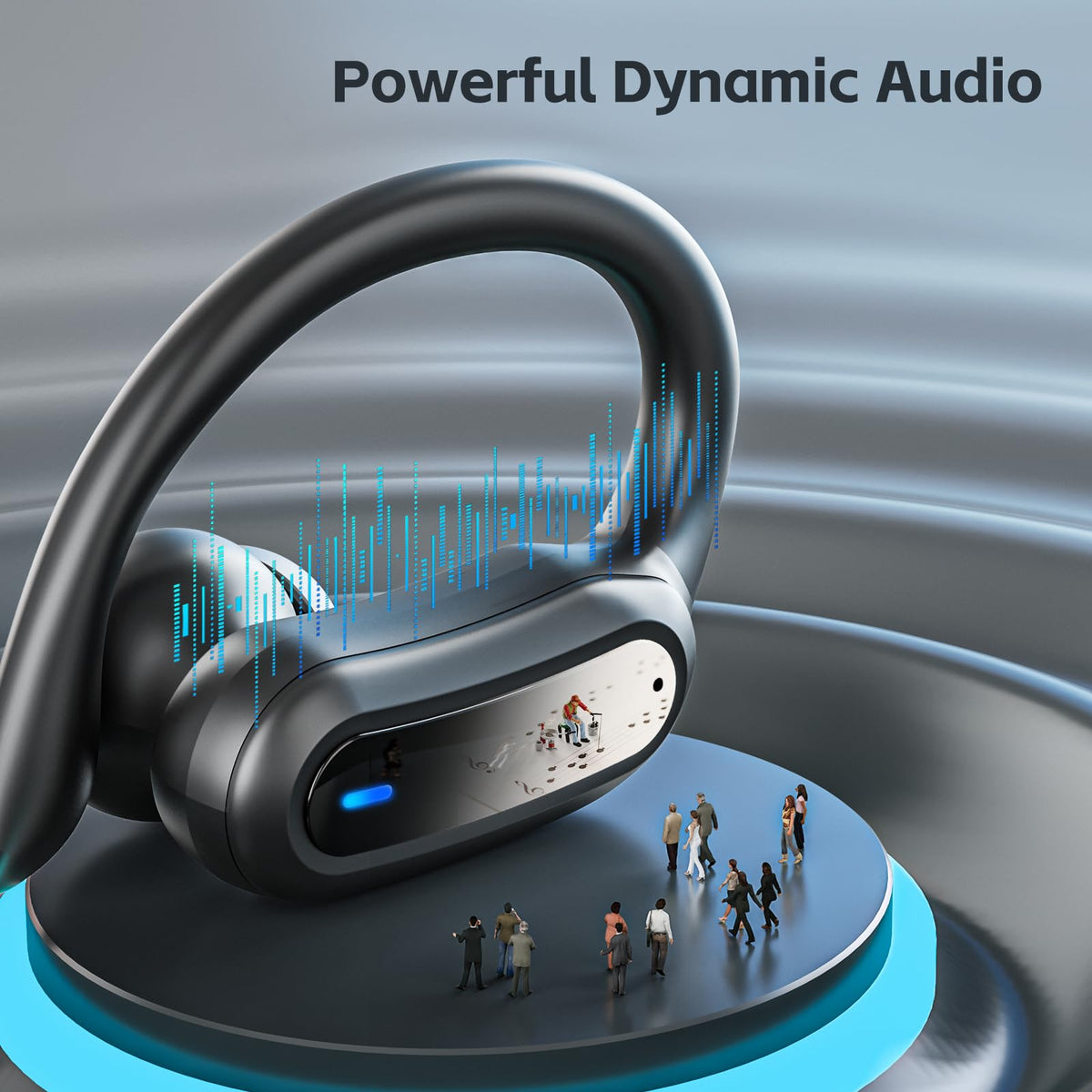 TRAUSI Wireless Earbuds Bluetooth Headphones - Jet Black view 1