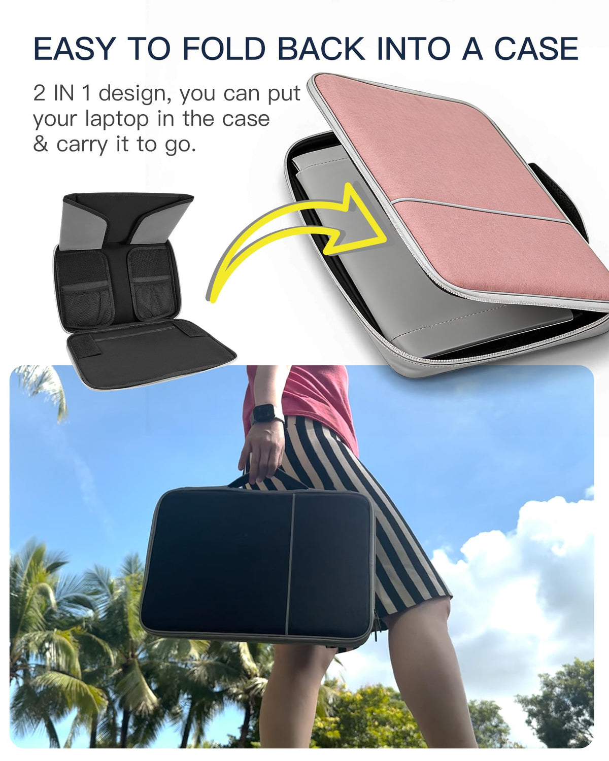 Laptop Sun Shade, Fits 13-16 inch Laptop, UV-Heat Reflective & Water-Resistant Material (additional view 3)