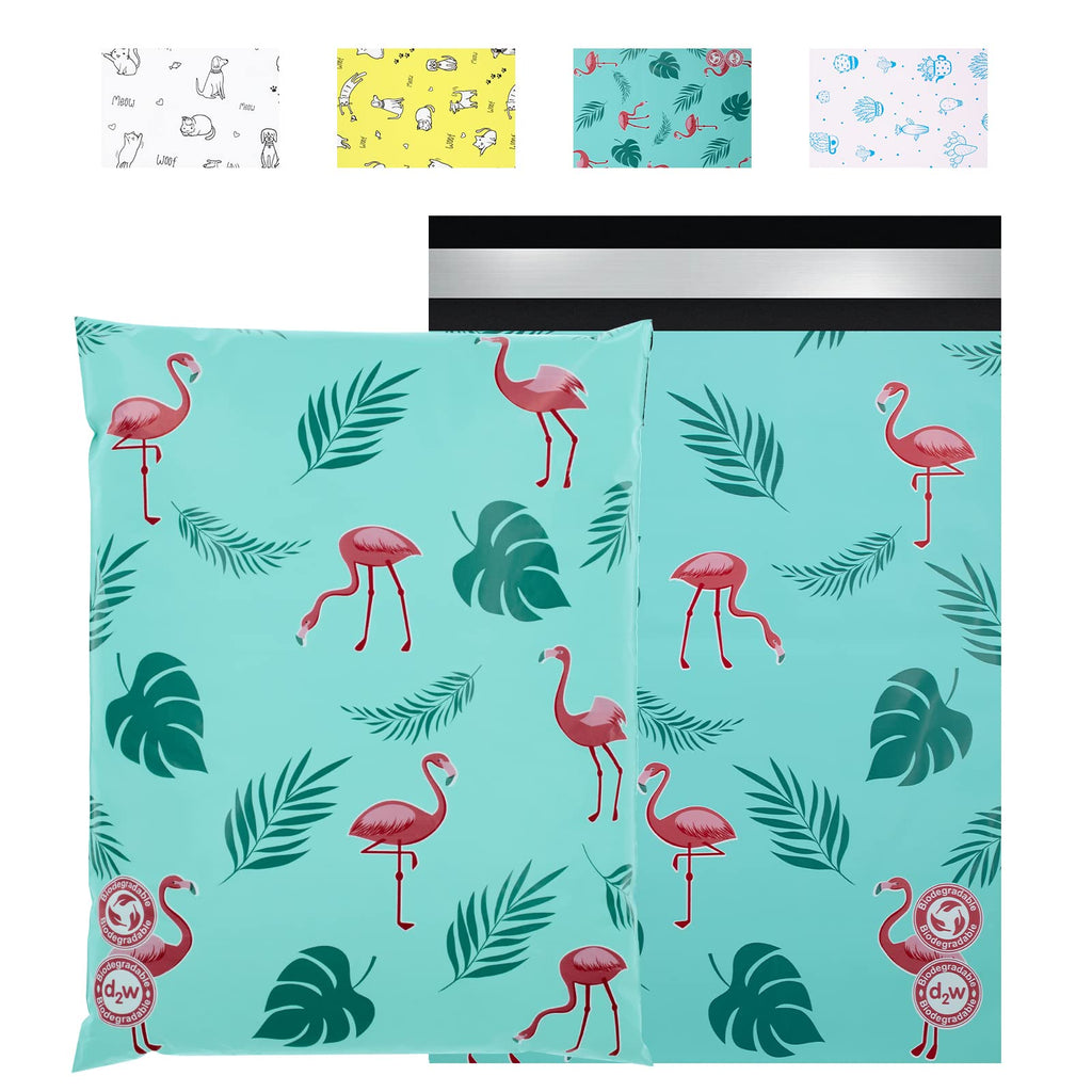 JinRuiKJ Poly Mailers - Flamingos / 10x13'' - 25 Pack