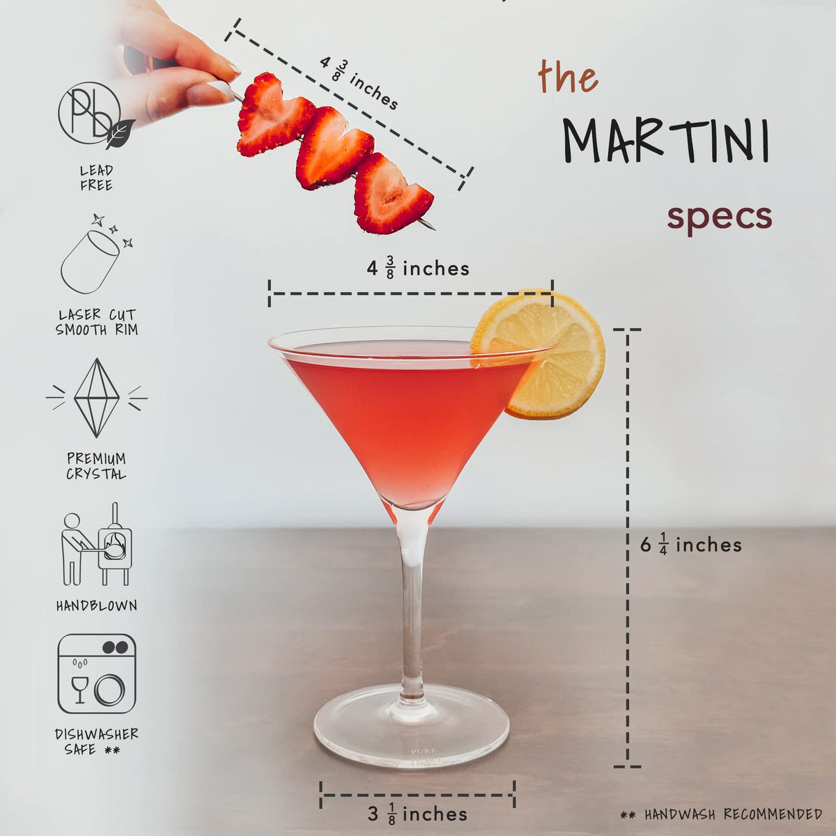 MORA PURE Martini Glasses