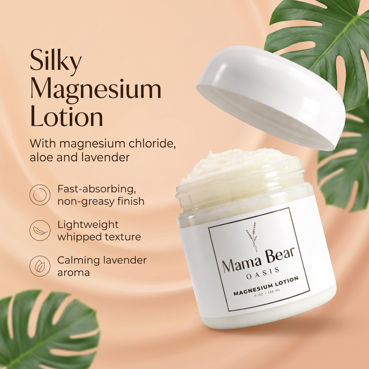 Mama Bear Oasis Magnesium Cream - Magnesium Lotion for Feet (Pack of 1) (additional view 2)