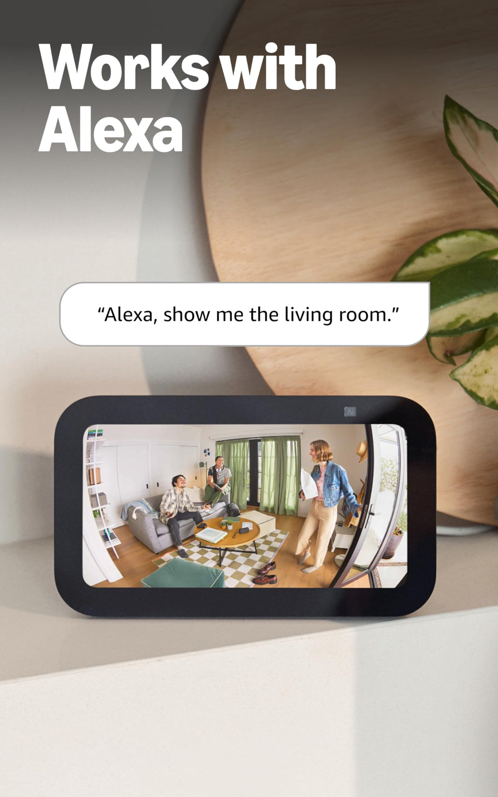 Ring Indoor Cam (newest model) — Home or business security in 1080p HD video, – White