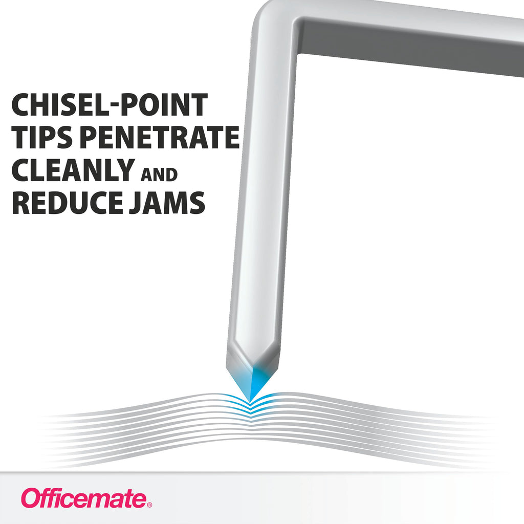 Officemate Standard Staples - Chisel Point Tips, 5 Boxes of 5,000 Staples, 1/4-Inch Leg Length, Universal
