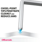 Officemate Standard Staples - Chisel Point Tips, 5 Boxes of 5,000 Staples, 1/4-Inch Leg Length, Universal