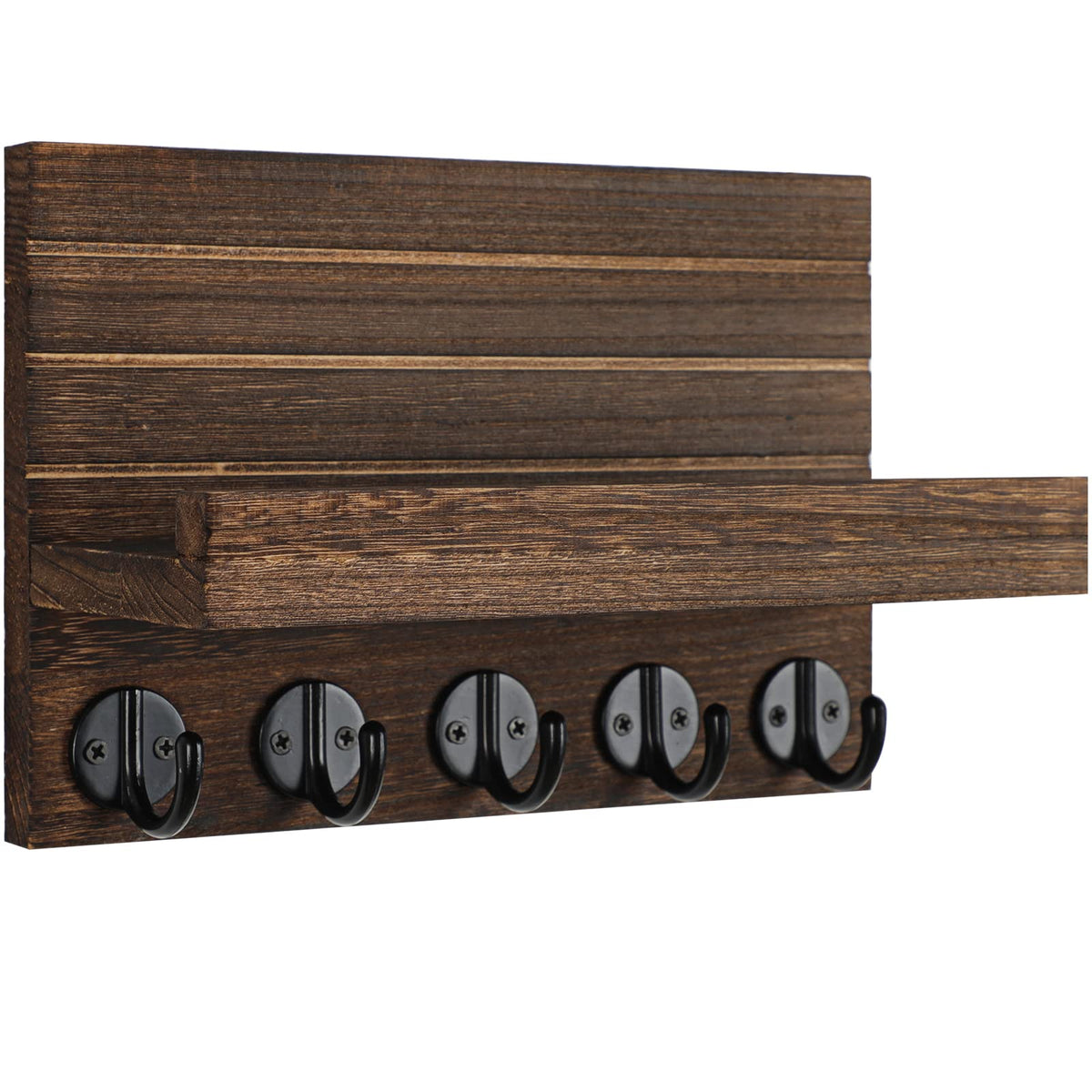 Lwenki Key Holder for Wall, Decorative Key and Mail Holder with Shelf Has Large