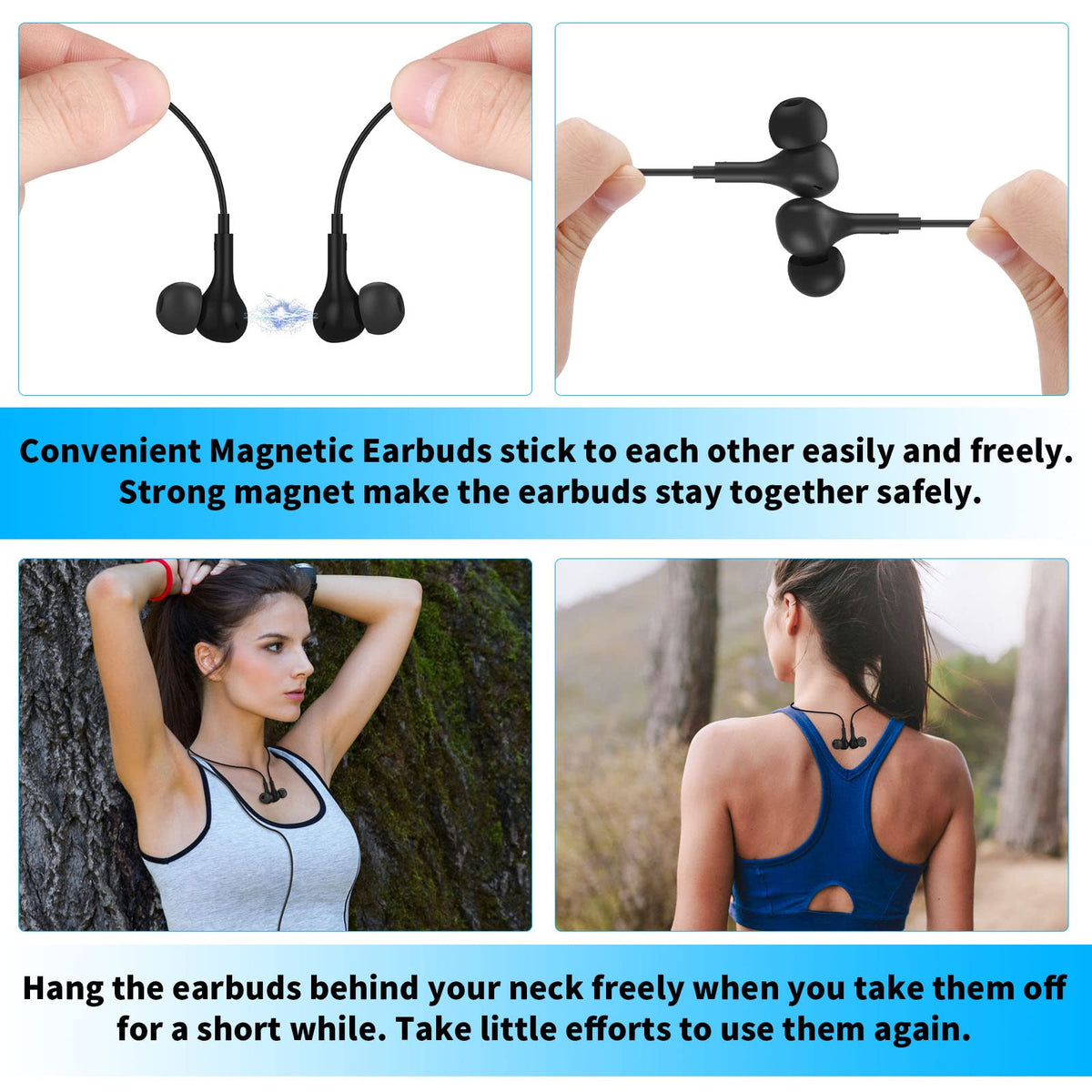 USB C Headphones for iPhone 18 Pro Max 17 16 15/Galaxy S26 FE Wired Earbuds - Black view 3