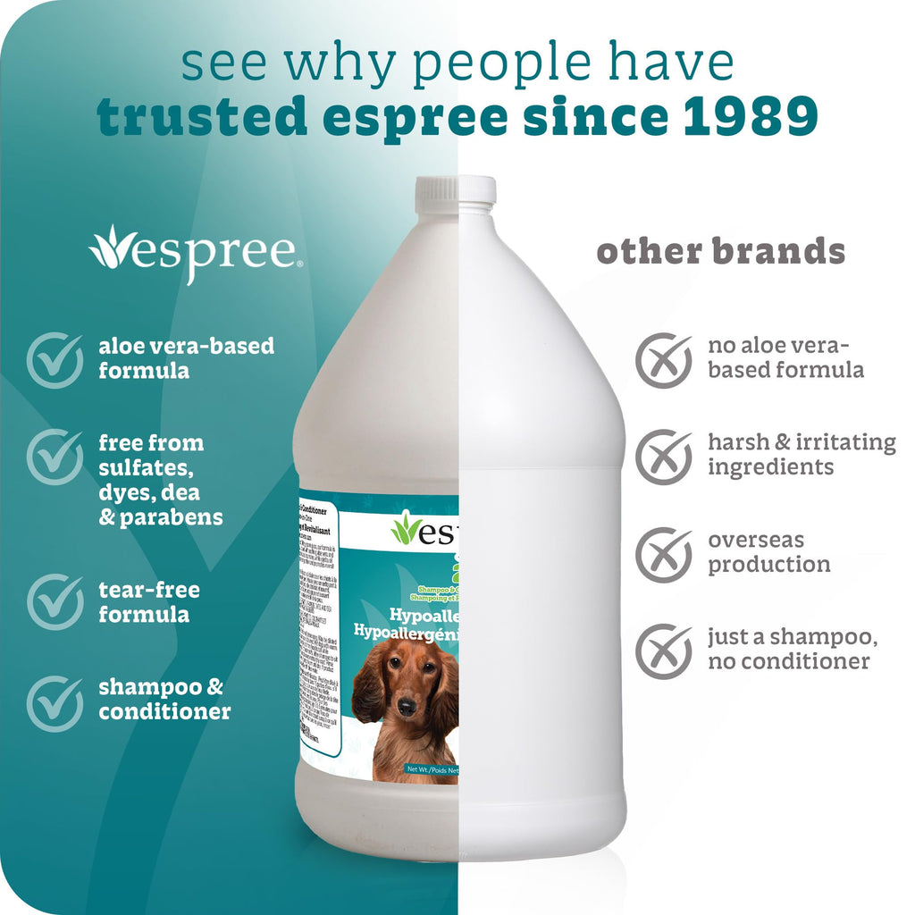 Espree Hypoallergenic Dog Shampoo & Conditioner, Sensitive Skin, Gallon (additional view 4)