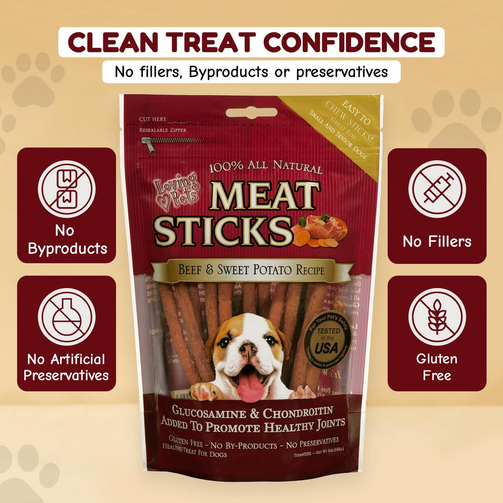 Loving Pets Meat Sticks Dog Treats - Sweet Potato and Beef Recipe view 2