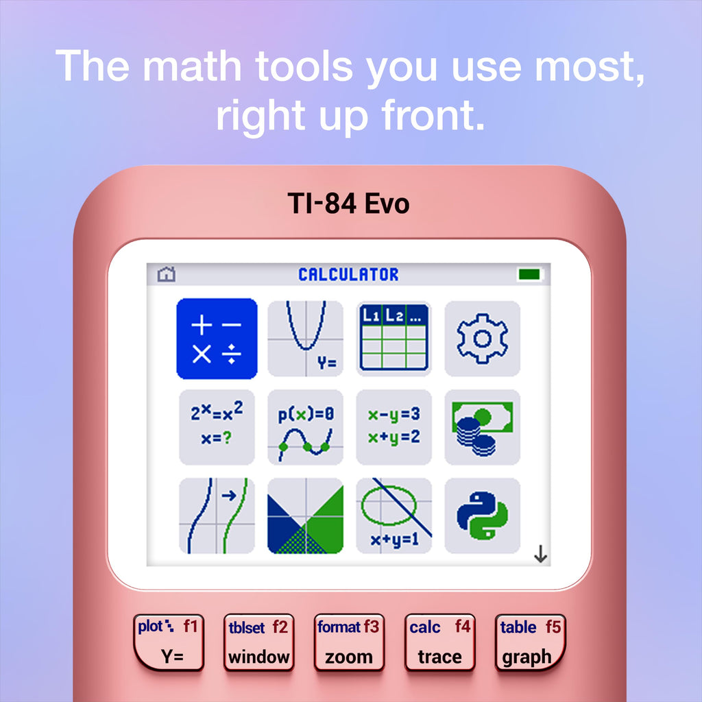 TI-84 Evo Graphing Calculator Texas Instruments, – Pink (84EVO/FC/1L1/A3)