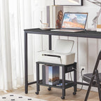 HOOBRO 2-Tier Printer Stand with Charging Station, Under Desk Printer Table, Printer Cart (additional view 1)