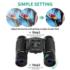 POLDR 8x21 Small Compact Binoculars for Adults, Travel Hiking Essentials (8x21-Black)