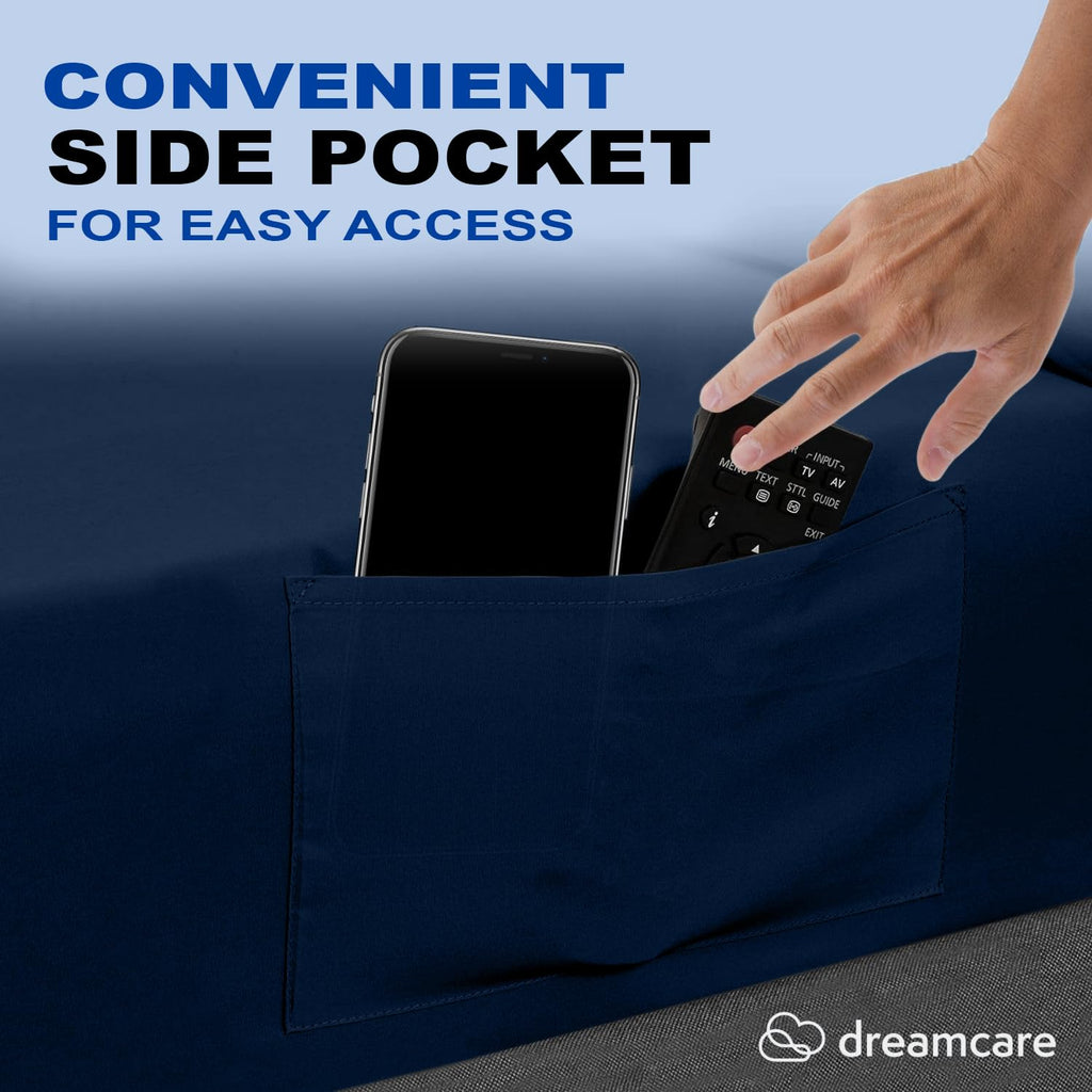 DREAMCARE Sheet Sets - 07 - Navy Blue / King - Extra Deep view 3