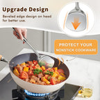 MemoGem Stainless Steel Spatula Set, Metal Solid & Slotted Turner - B. 2PC Spatula view 3