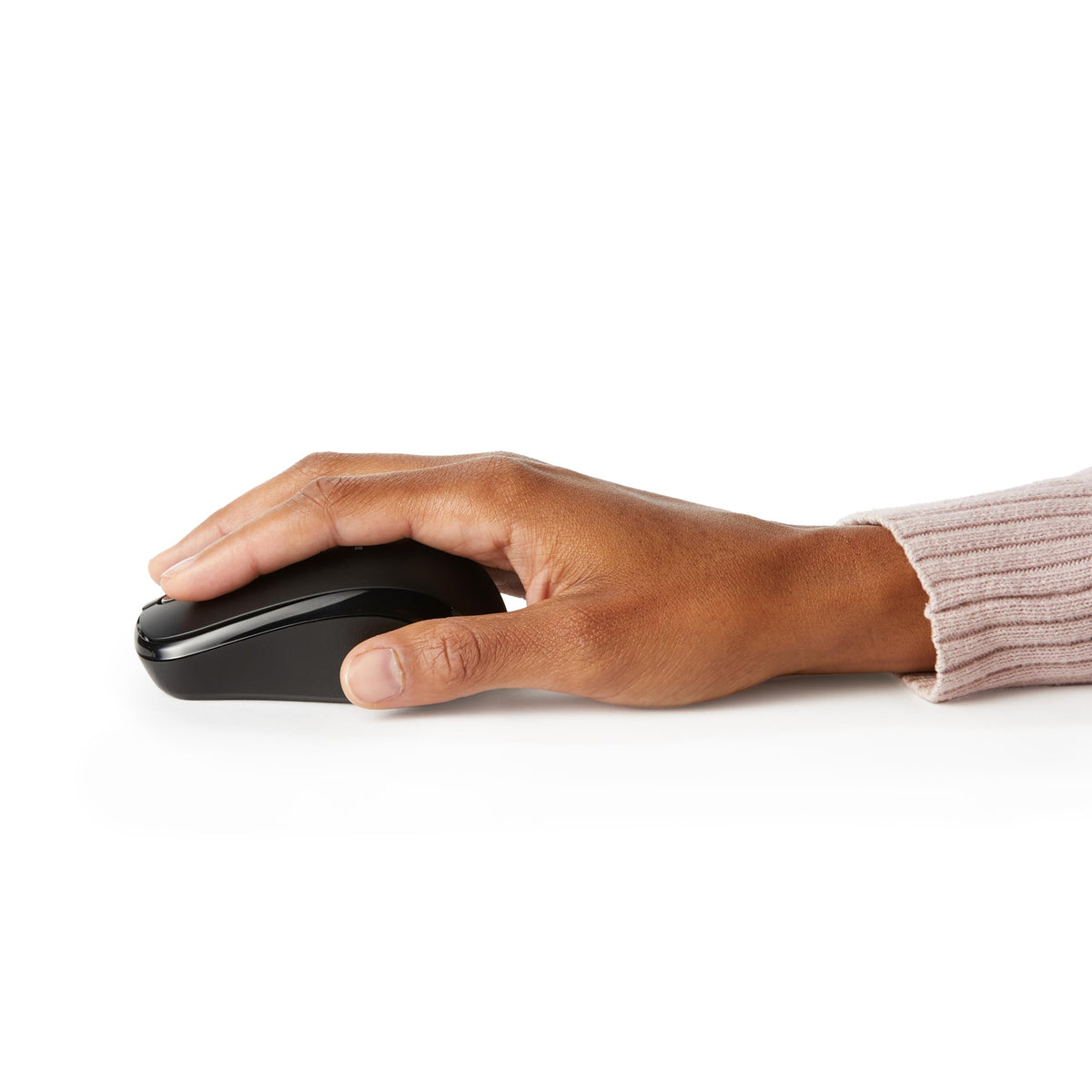 Amazon Basics 2.4 Ghz Wireless Optical Computer Mouse with USB Nano Receiver - Black view 2