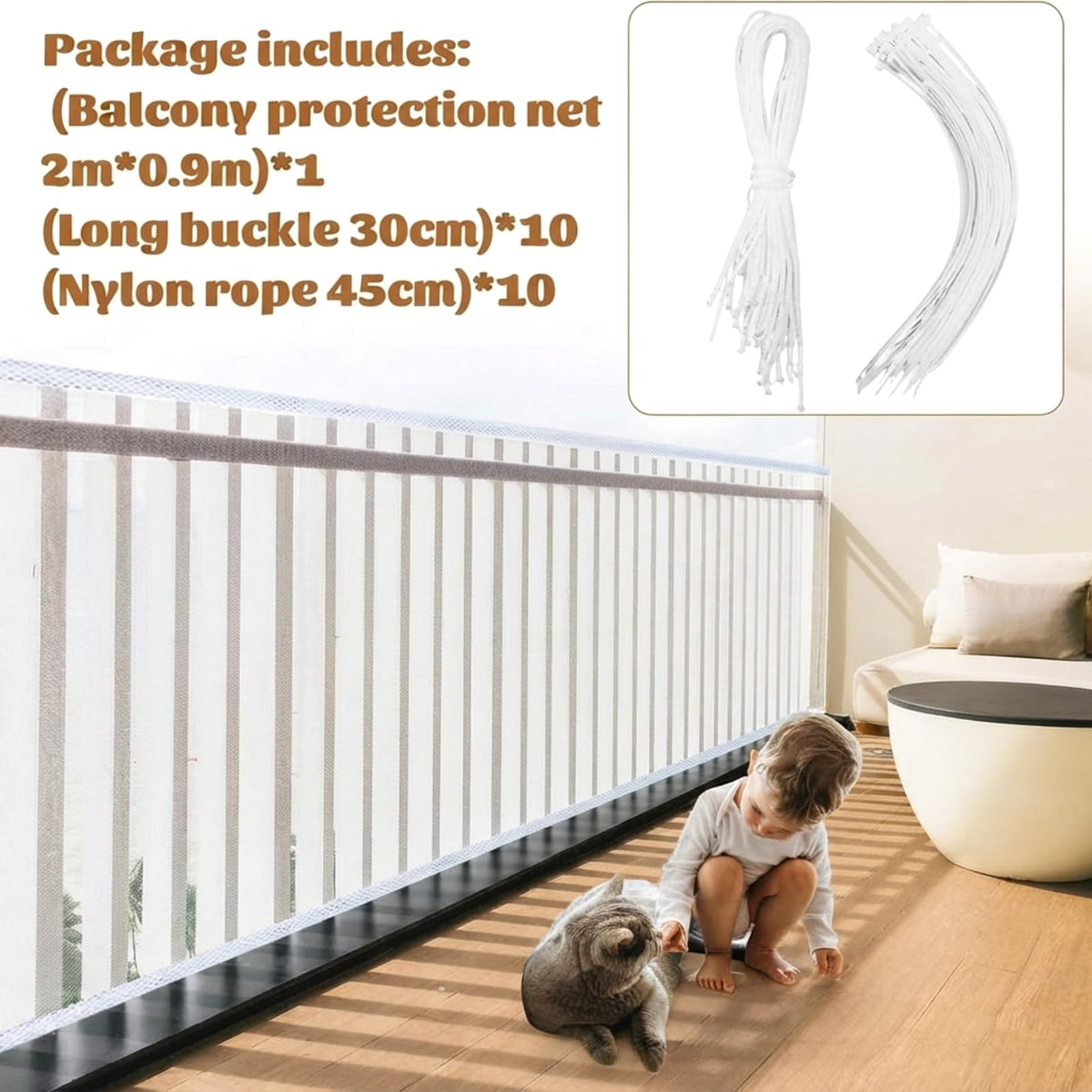 Hosuly Banister Guard Balcony Netting