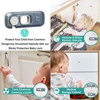 5 Pack Child Proof Refrigerator Lock, QYESWHSR Fridge Locks for Kids with Sticky Adhesive (additional view 3)