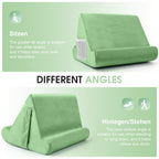 Sttargxing Tablet Stand Multi-Angle Tablet Pad Stand Lazy Holder Stand Soft Pad Stand Tablet Cushion Stand with Net Pocket & Random Color Stands for Lap - Green view 5