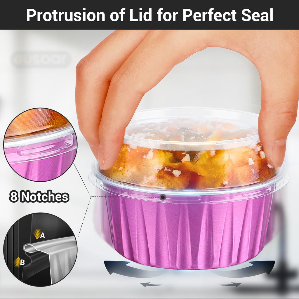 EUSOAR 5oz Baking Cups-3 - Rose Red / 50pcs view 3