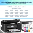 OFFICENTER 10 Bottles 522 Ink Refill Bottles for Ecotank ET-2800 ET-2720 ET-2803 ET-4700 (additional view 1)