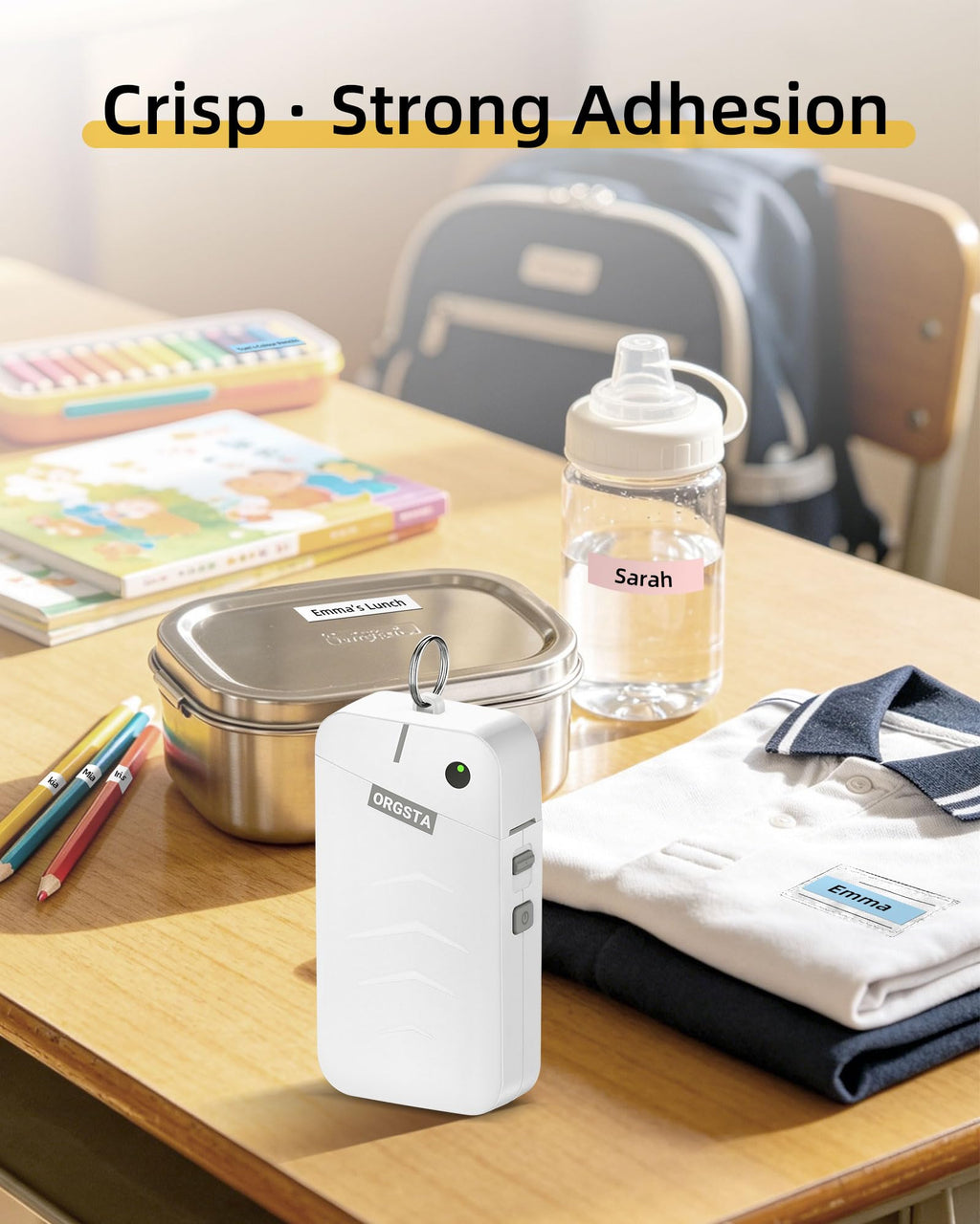 ORGSTA Label Maker, Portable Bluetooth Label Maker Machine with Tape - White view 2