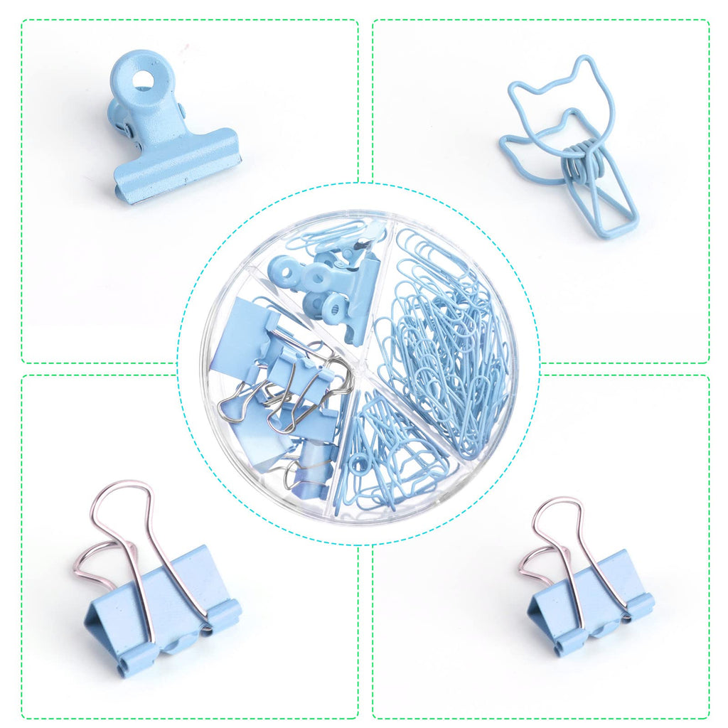 Creechwa Paper Binder and Clips - Blue / 72 / 1 Pack view 1