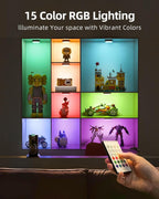 EZVALO Under Cabinet Lighting, 1000mAh Rechargeable Puck Lights with Remote, 3 Color (additional view 3)