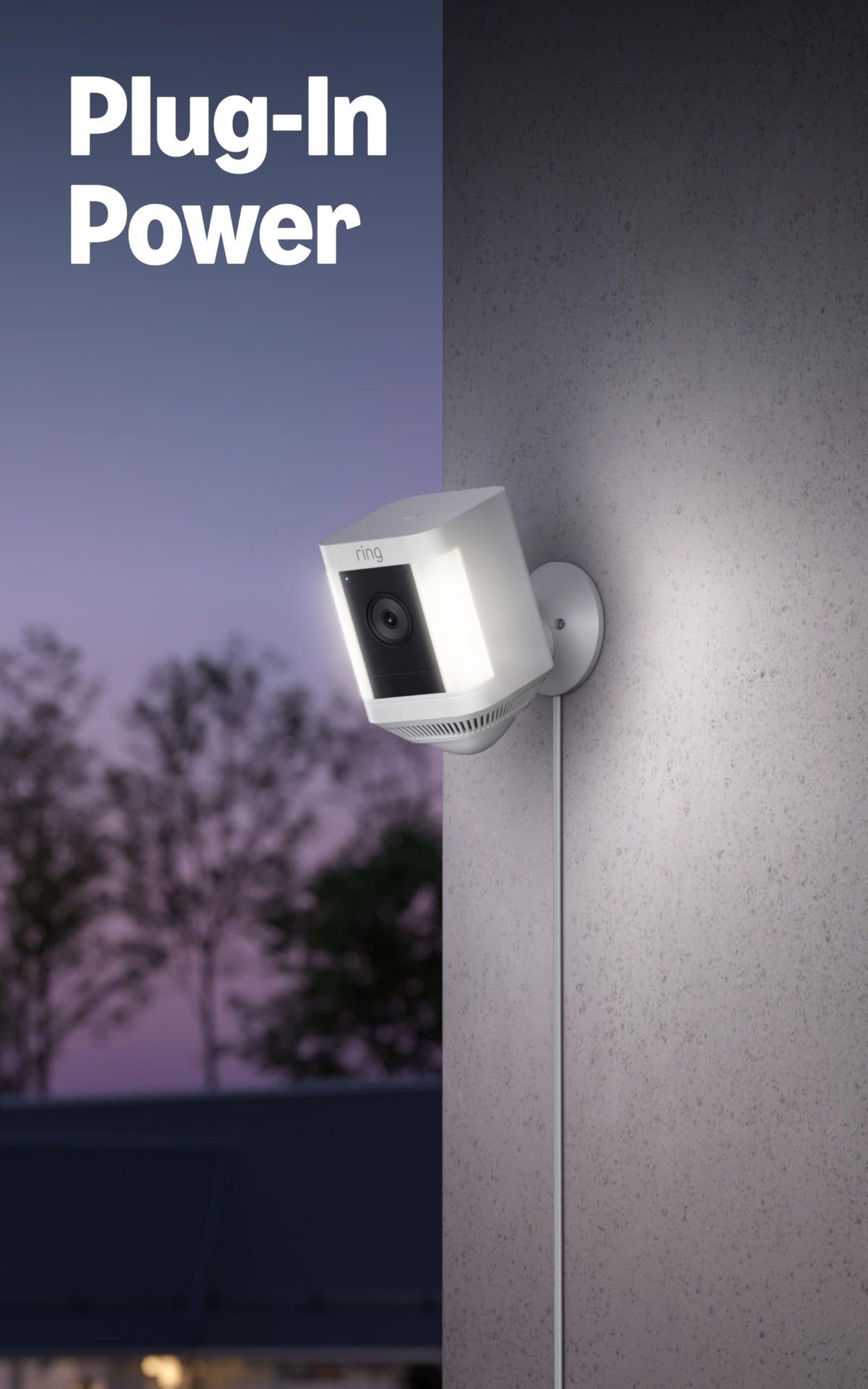 Like-New Ring Spotlight Cam Plus, Battery (newest model), Home or business security with HD video, Two-Way Talk, Color