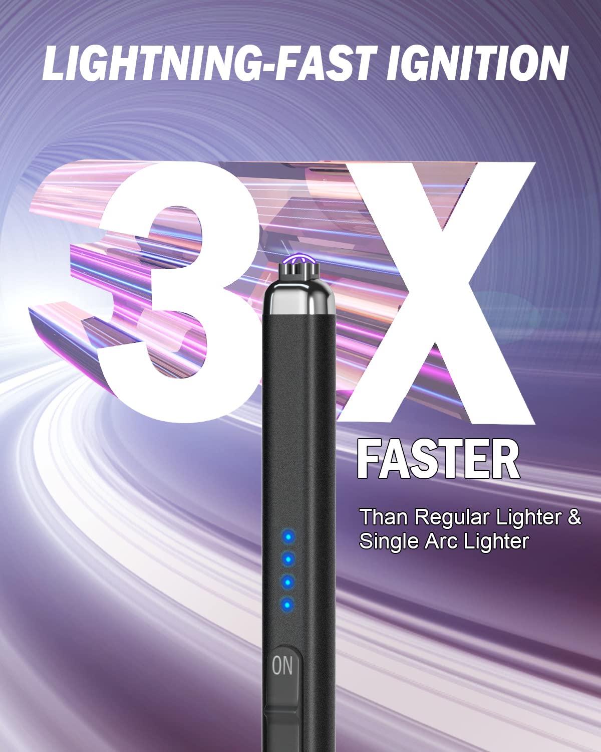 FUKKUDA Upgraded Dual Arc Electric Candle Lighter - USB Rechargeable, Windproof Flameless, Ideal Christmas Stocking