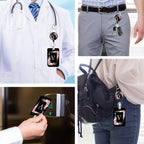 2 Pack ID Badge Holder with Clip Badge Reels Retractable Heavy Duty - 2pack-v view 5